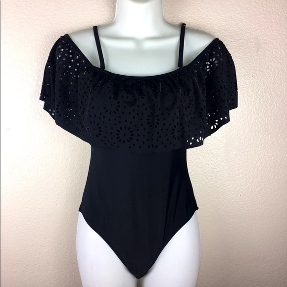 Small Black Of shoulders swimsuit - Picture 4 of 8